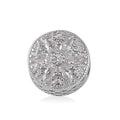 Simulated Diamond Flower Charm in Rhodium Over Sterling Silver - Sticky add to cart bar