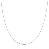 14K Rose Gold Over Sterling Silver Singapore Necklace 24 Inches 2.80 Grams