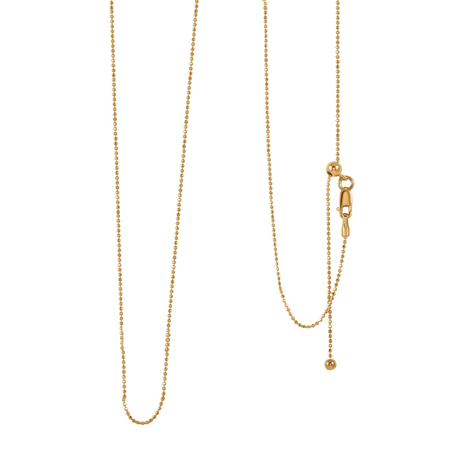 14K Yellow Gold Over Sterling Silver Chain Necklace 24 Inches 2.60 Grams