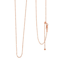 14K Rose Gold Over Sterling Silver Chain Necklace 24 Inches 2.60 Grams