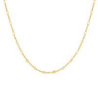 14K Yellow Gold Over Sterling Silver Chain Necklace 20 Inches 2.90 Grams