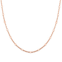 14K Rose Gold Over Sterling Silver Chain Necklace 20 Inches 2.90 Grams
