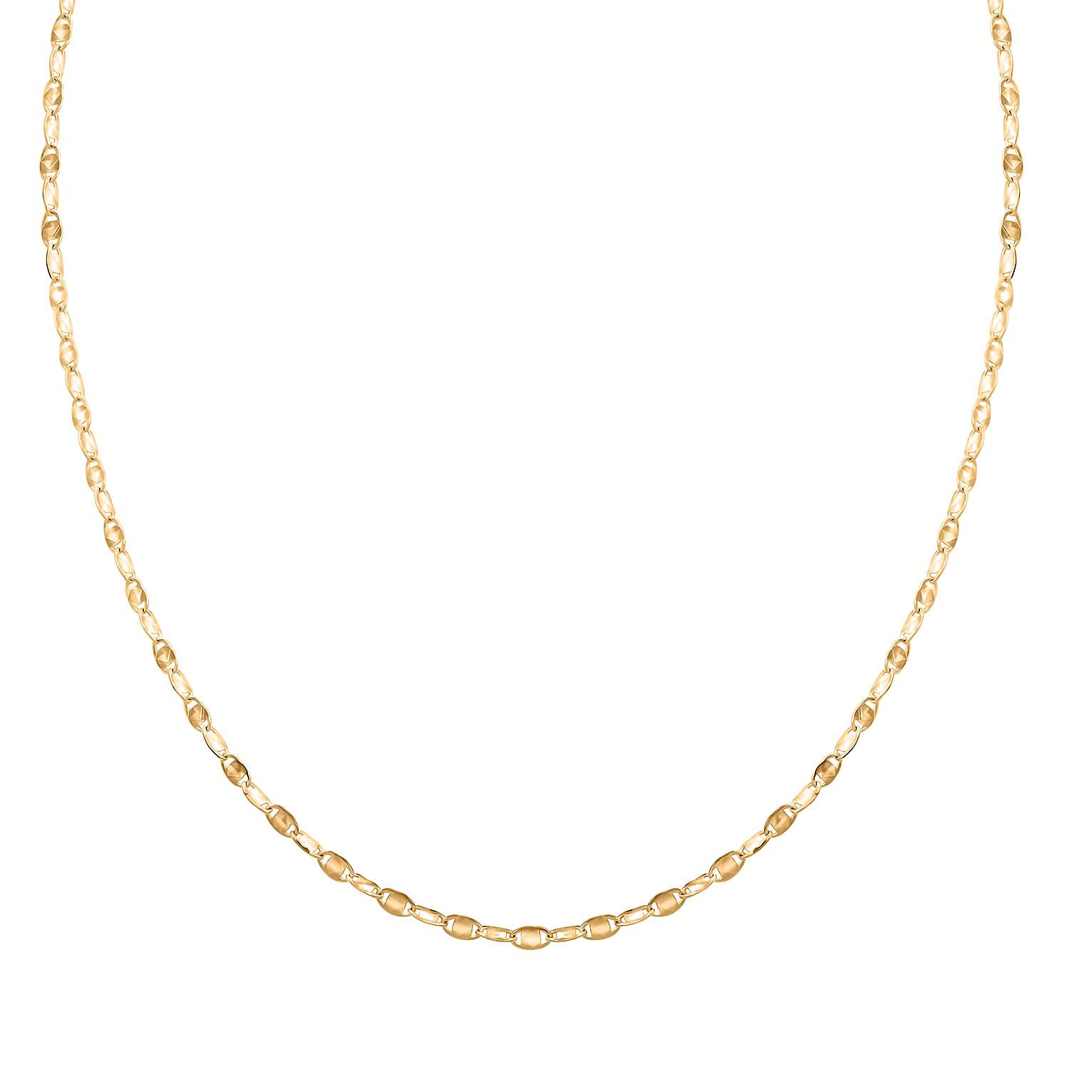 14K YG Over Sterling Silver Necklace 20 Inches 3.30 Grams