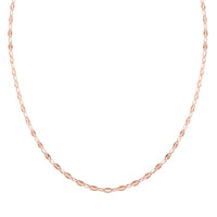 14K Rose Gold Over Sterling Silver Necklace 20 Inches 3.30 Grams
