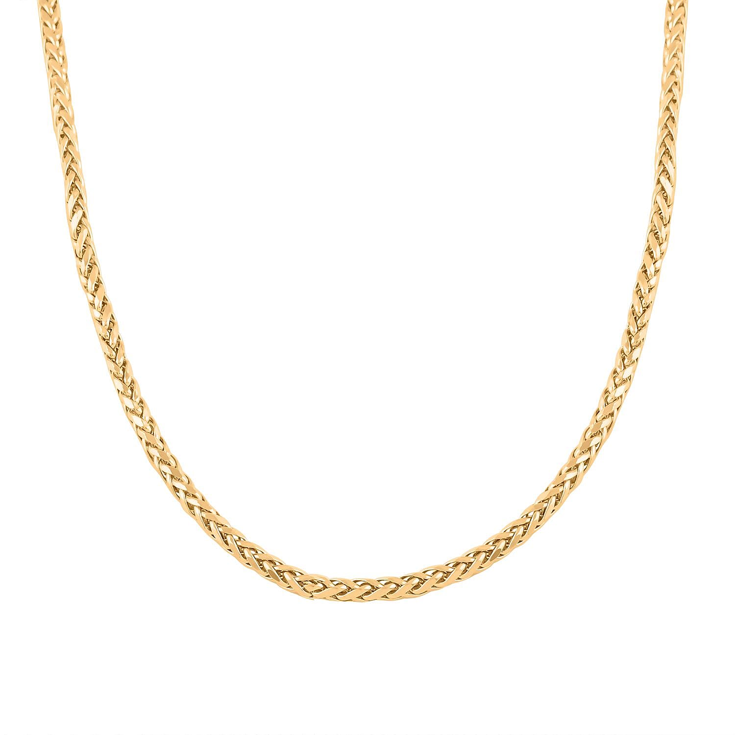 10K Yellow Gold 3mm Palma Necklace 30 Inches 12.50 Grams