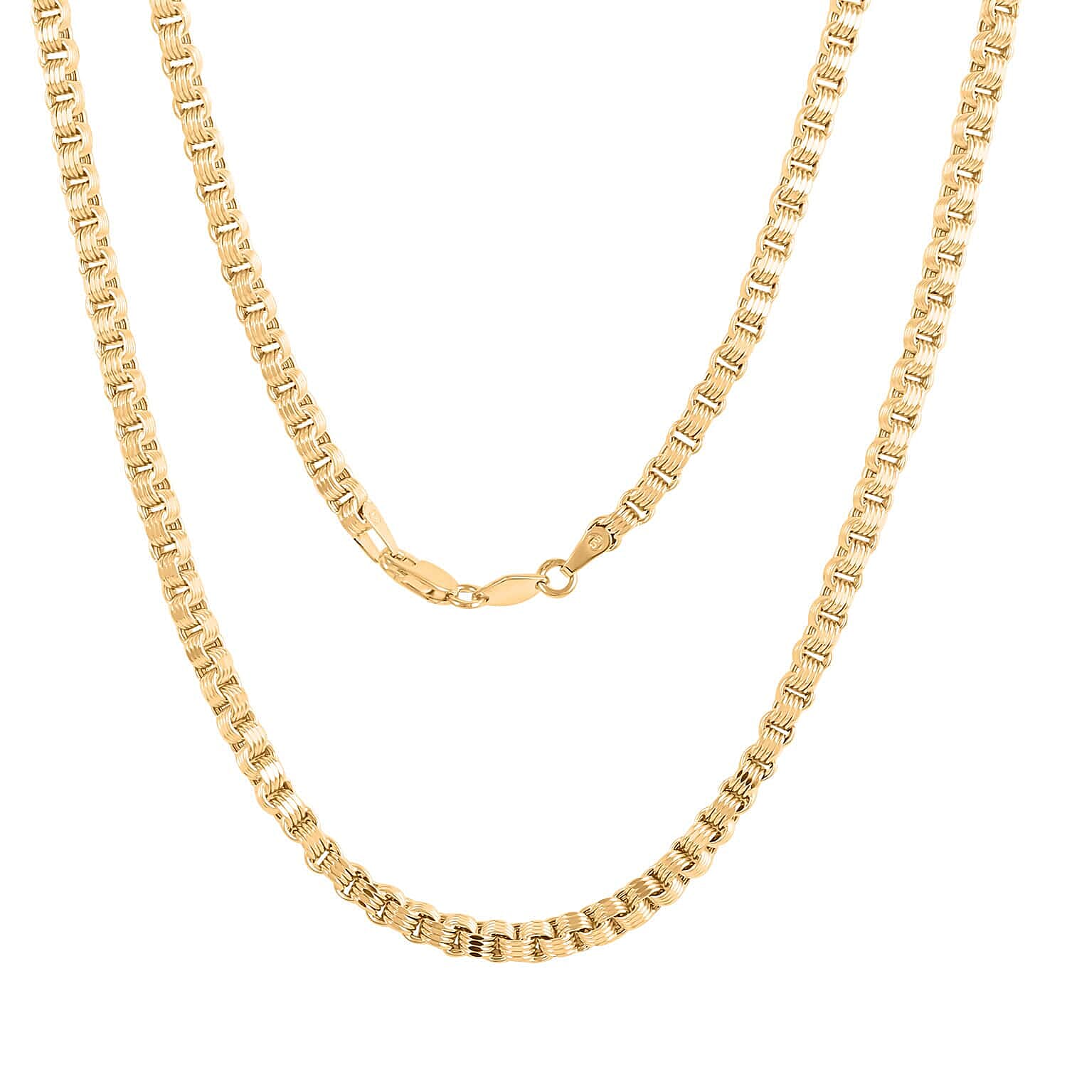10K Yellow Gold 3.4mm Box Alexander Necklace 24 Inches 10.80 Grams