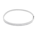 NY Closeout 14K White Gold Diamond Bangle Bracelet (7.25 In) 13 Grams 1.00 ctw - Sticky add to cart bar