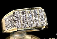 NY Closeout Diamond 1.00 ctw Men's Ring in 10K Yellow Gold (Size  10.5) 7.25 Grams