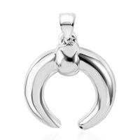 Sterling Silver Crescent Moon Pendant without Chain 4.50 Grams