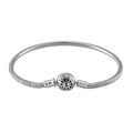 Hollow Bracelet in Rhodium Over Sterling Silver (7.25 In) (8.15 g) - Sticky add to cart bar