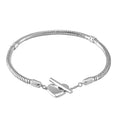 Hollow Bracelet in Rhodium Over Sterling Silver (7.25 In) (7.40 g) - Sticky add to cart bar