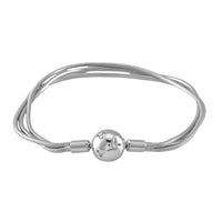Simulated Diamond Bracelet in Rhodium Over Sterling Silver (7.25 In) 0.10 ctw