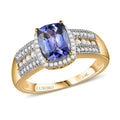 Luxoro 14K Yellow Gold Premium Tanzanite, Diamond (I2) Ring (Size 10.0) 2.40 ctw - Sticky add to cart bar