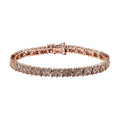 Natural Champagne Diamond Bracelet in 18K Vermeil Rose Gold Over Sterling Silver (7.25 In) 5.00 ctw - Sticky add to cart bar