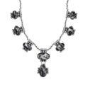 D'Joy Artisan Crafted White Buffalo 42.80 ctw Fancy Necklace in Black Oxidized Sterling Silver 18-20 Inches - Sticky add to cart bar