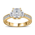 Luxoro 10K Yellow Gold Radiant Cut Moissanite Ring (Size 7.0) 4.40 Grams 2.00 ctw - Sticky add to cart bar