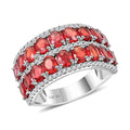 Modani 14K White Gold Orange Sapphire and I1 Diamond Ring (Size 10.5) 4.90 Grams 3.75 ctw - Sticky add to cart bar