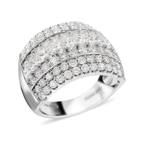 14K White Gold Diamond (G-SI2) Ring (Size 4.5) 7.20 Grams 3.00 ctw