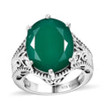 Karis Verde Onyx Solitaire Ring in Platinum Bond (Size 10.0) 8.10 ctw - Sticky add to cart bar