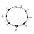 GP Celestial Dream Collection Blue Star Sapphire (DF) and White Zircon 9.50 ctw Celestial Bracelet in Rhodium Over Sterling Silver (7.25 In) - Sticky add to cart bar