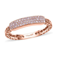 Natural Pink Diamond (I3) Ring in 18K Vermeil RG Over Sterling Silver (Size 10.0) 0.25 ctw
