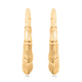 10K Yellow Gold Bamboo Hoop Earrings 2.60 Grams - Sticky add to cart bar