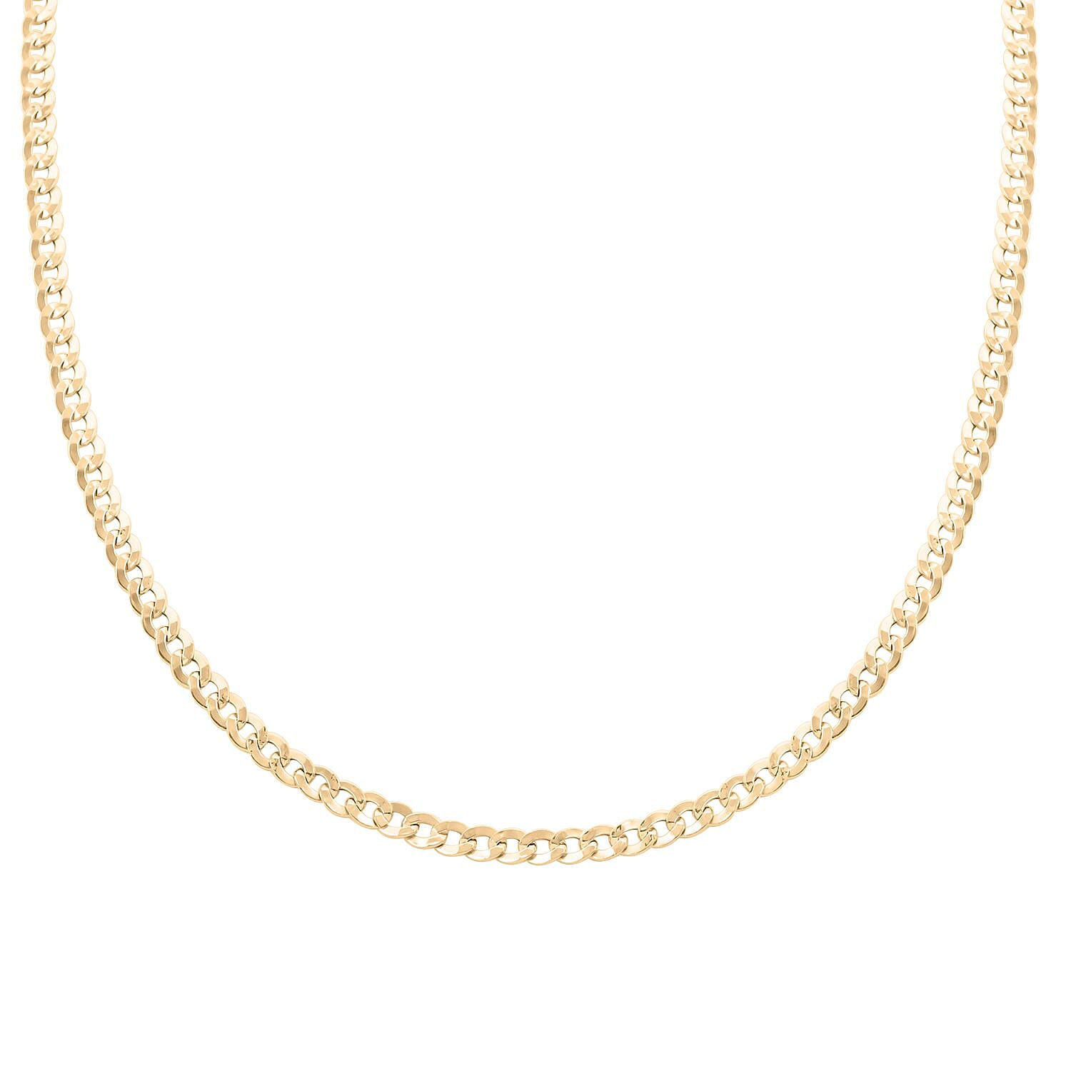 3.5mm Cuban Chain Necklace in 10K Yellow Gold 3.20 Grams 16 Inches