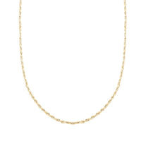 10K Yellow Gold 2.5mm Rope Necklace 16 Inches 2.40 Grams