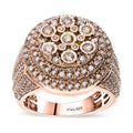 Natural Champagne Diamond Ring in Vermeil RG Over Sterling Silver (Size 10.0) 1.50 ctw - Sticky add to cart bar