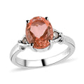 Morganique Quartz, Simulated Champagne Diamond Ring in Stainless Steel (Size 10.0) 3.00 ctw - Sticky add to cart bar