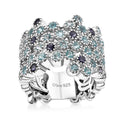 Premium Betroka Blue Apatite, Catalina Iolite Starry Mosaic Ring in Rhodium Over Sterling Silver (Size 10.0) 2.00 ctw - Sticky add to cart bar