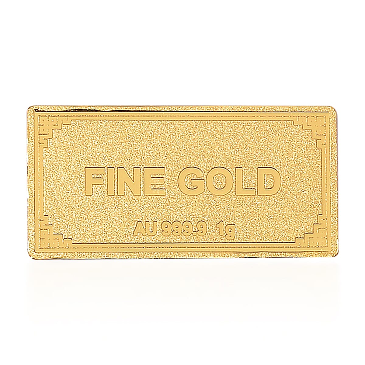 24K Yellow Gold Ingot Bar 10x20x0.23 mm 1 Grams