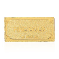 24K Yellow Gold Ingot Bar 10x20x0.23 mm 1 Grams