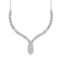 D'Joy Moissanite 19.35 ctw Waterfall Necklace in Rhodium Over Sterling Silver 18 Inches - Sticky add to cart bar