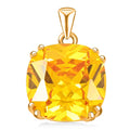Simulated Canary Yellow Diamond 22.80 ctw Pendant without Chain in Vermeil Yellow Gold Over Sterling Silver - Sticky add to cart bar