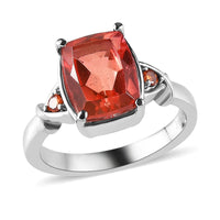 Morganique Quartz, Simulated Champagne Diamond Ring in Stainless Steel (Size 10.0) 3.50 ctw