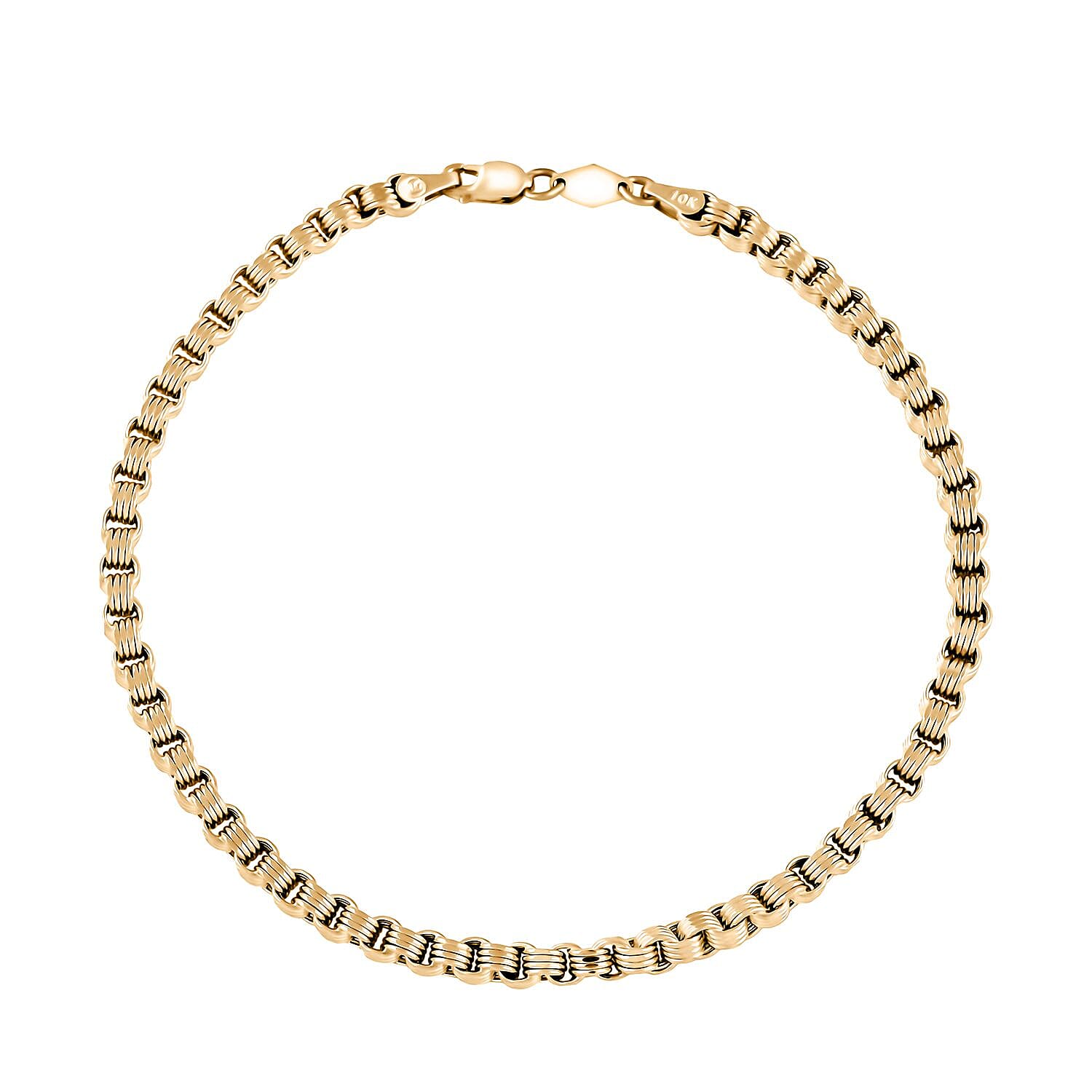 10K Yellow Gold 3mm Alexander Chain Bracelet (8.50 In) 3.90 Grams