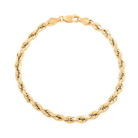 10K Yellow Gold 4mm Rope Bracelet (7.00 In) 2.40 Grams