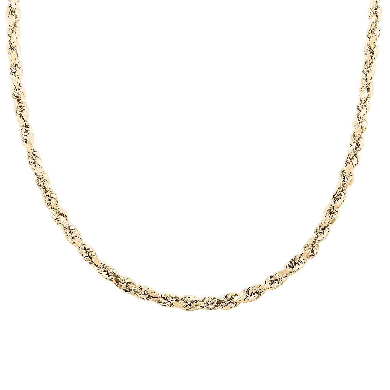 10K Yellow Gold 4mm Rope Necklace 28 Inches 9.40 Grams
