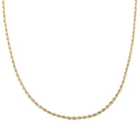 10K Yellow Gold 3.3mm Rope Necklace 26 Inches 6.70 Grams
