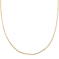 10K Yellow Gold 1.8mm Rope Necklace 30 Inches 2.80 Grams