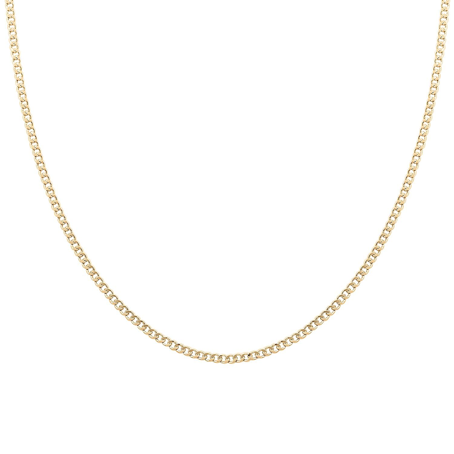 2mm Cuban Chain Necklace in 10K Yellow Gold 2 Grams 16 Inches