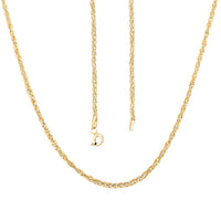 Italian Double Singapore Chain Necklace in 10K Yellow Gold 1.24 Grams 20 Inches