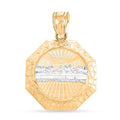 Made in America 10K Yellow and White Gold Supper Medallion Pendant 4.75 Grams - Sticky add to cart bar