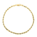 14K Yellow Gold 3.15mm Diamond-Cut Rope Chain Bracelet (8.00 In) 2.60 Grams - Sticky add to cart bar
