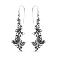 TLV Bali Legacy Sterling Silver Butterfly Earrings (5.15 g)