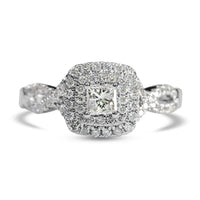 14K White Gold Diamond (I1) Ring (Size 8.0) 0.76 ctw