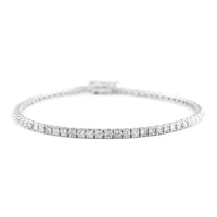 NY Closeout 14K White Gold I1-I2 Diamond Tennis Bracelet (6.50 In) 5.55 Grams 2.00 ctw