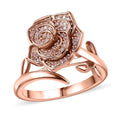 Natural Pink Diamond (I3) Rose Ring in 18K Vermeil RG Over Sterling Silver (Size 10.0) 0.25 ctw - Sticky add to cart bar