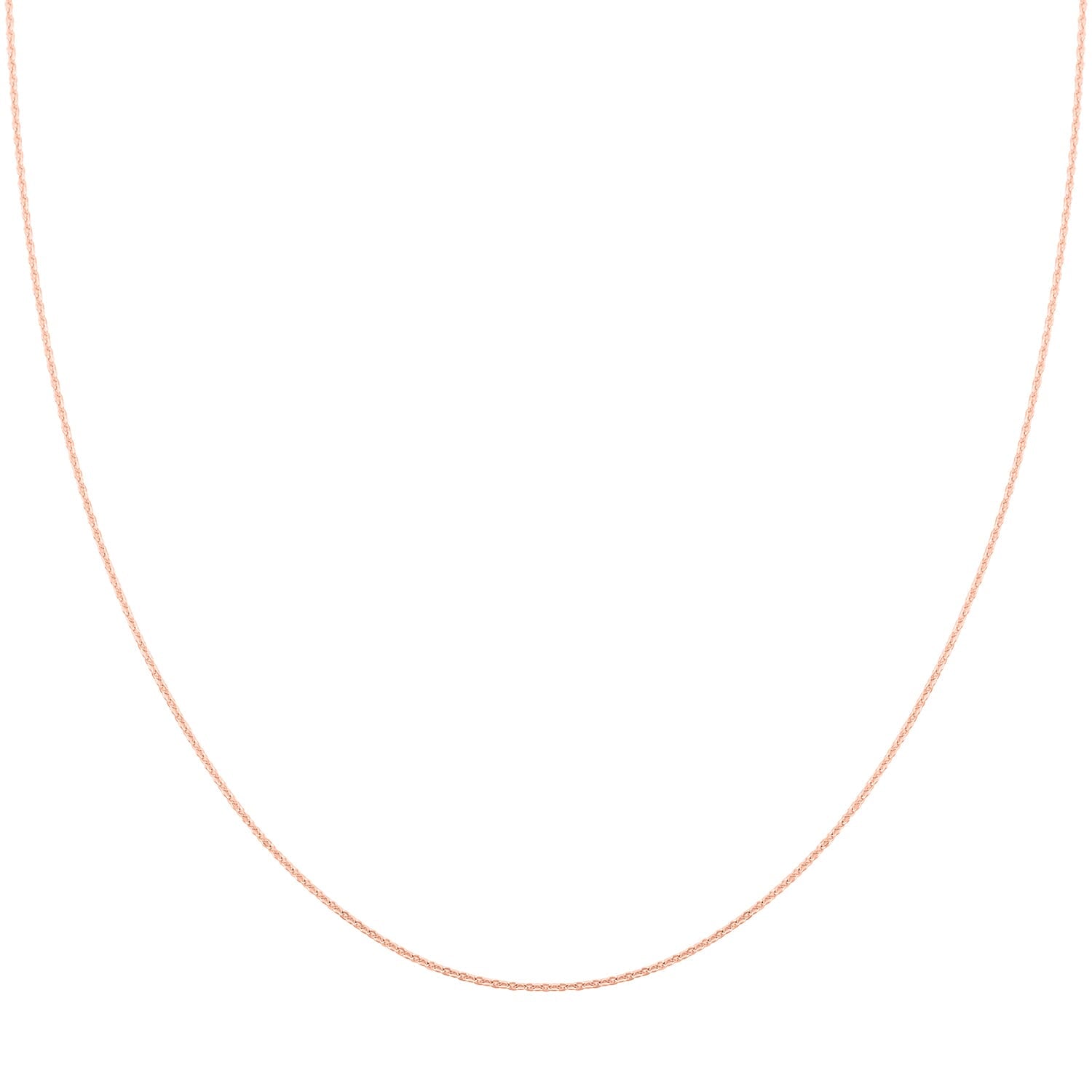 14K Rose Gold Over Sterling Silver Rolo Chain Necklace 18 Inches 1.30 Grams